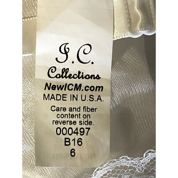 IC COLLECTIONS Girls Tutu Bouffant Slip 2 Layer of Ruffles White Size 6 - Picture 3 of 3